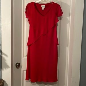 Fully lined red dress. Coldwater creek size P12